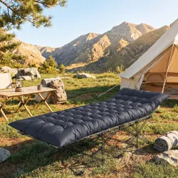 Esterilla de Camping Plegable Portátil con Correas Antideslizante para Cama de Camping Tienda Viajes Gris Oscuro - Ogal.Es