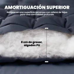 Esterilla de Camping Plegable Portátil con Correas Antideslizante para Cama de Camping Tienda Viajes Gris Oscuro - Ogal.Es