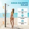 Ducha Solar Jardín 20L con Cabezal Ducha de Mano Grifo para Pies y Temperatura Ajustable Máx. 60 °C para Piscina... - Ogal.Es