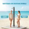 Ducha Solar Jardín 20L con Cabezal Ducha de Mano Grifo para Pies y Temperatura Ajustable Máx. 60 °C para Piscina... - Ogal.Es