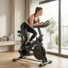 Bicicleta Estática en Casa con App Resistencia Magnética Regulable Pantalla LCD Asiento y Manillar Ajustables Ru... - Ogal.Es