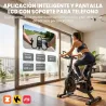 Bicicleta Estática en Casa con App Resistencia Magnética Regulable Pantalla LCD Asiento y Manillar Ajustables Ru... - Ogal.Es