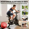 Bicicleta Estática en Casa con App Resistencia Magnética Regulable Pantalla LCD Asiento y Manillar Ajustables Ru... - Ogal.Es
