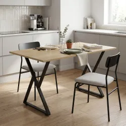 Juego de 2 Patas de Mesa de Acero en Forma de X para Muebles Industriales con Almohadillas Ajustables y Tornillo... - Ogal.Es