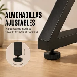 Juego de 2 Patas de Mesa de Acero en Forma de X para Muebles Industriales con Almohadillas Ajustables y Tornillo... - Ogal.Es