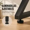 Juego de 2 Patas de Mesa de Acero en Forma de X para Muebles Industriales con Almohadillas Ajustables y Tornillo... - Ogal.Es