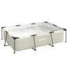 Piscina Desmontable Tubular 316x238x66,5 cm 3700 L con Marco Metálico Parche de Reparación sin Depuradora Gris - Ogal.Es