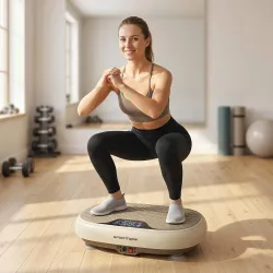 Plataforma Vibratoria con 20 Niveles de Velocidad 3 Programas Pantalla LED Control Remoto para Hacer Ejercicio e... - Ogal.Es