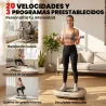Plataforma Vibratoria con 20 Niveles de Velocidad 3 Programas Pantalla LED Control Remoto para Hacer Ejercicio e... - Ogal.Es