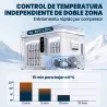 Nevera Portátil Eléctrica con Compresor 35L Doble Zona Control App Luz LED Pantalla para Coche y Camping Negro - Ogal.Es
