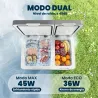 Nevera Portátil Eléctrica con Compresor 35L Doble Zona Control App Luz LED Pantalla para Coche y Camping Negro - Ogal.Es