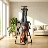 Tabla de Inversión Plegable con Dominadas y Flexiones Altura Ajustable 155-198 cm Ángulos 20° 40° 60° Cinturón Rojo - Ogal.Es