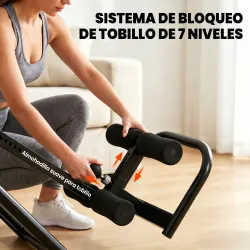 Tabla de Inversión Plegable con Dominadas y Flexiones Altura Ajustable 155-198 cm Ángulos 20° 40° 60° Cinturón Azul - Ogal.Es