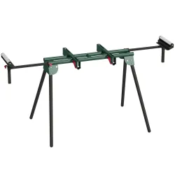 Soporte Sierra Ingletadora Universal con Rodillos Extensibles 94-195 cm Ajustable y Plegable Carga 150 kg Verde - Ogal.Es