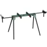 Soporte Sierra Ingletadora Universal con Rodillos Extensibles 94-195 cm Ajustable y Plegable Carga 150 kg Verde - Ogal.Es