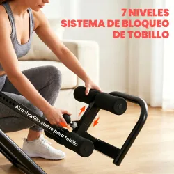 Tabla de Inversión Plegable con Dominadas y Flexiones Altura Ajustable 155-198 cm Ángulos 20° 40° 60° Cinturón Rojo - Ogal.Es