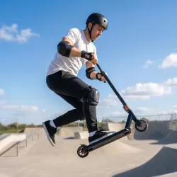 Scooter Acrobático para Trucos Patinete Freestyle con Rodamientos ABEC-9 Ruedas 120 mm Giro 360° para Skatepark ... - Ogal.Es