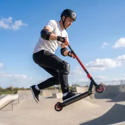 Scooter Acrobático para Trucos Patinete Freestyle con Rodamientos ABEC-9 Ruedas 120 mm Giro 360° para Skatepark ... - Ogal.Es