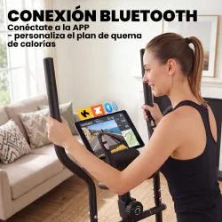 Bicicleta Elíptica para Casa Silenciosa con Bluetooth Compatible con App Resistencia de 8 Niveles Sensor Pulso R... - Ogal.Es