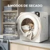 Secadora de Ropa Compacta 5 kg 1000W con 5 Modos de Secado Tambor de Acero Inoxidable Blanco - Ogal.Es