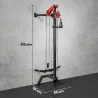 Máquina Polea Alta y Baja de Pared de Polea Ajustable en 16 Posiciones con Barra para Jalones para Casa en Gimnasio - Ogal.Es