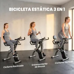 Bicicleta Estática Plegable con 8 Niveles de Resistencia Volante Pantalla LCD Bluetooth Pulsómetro y Sillín Ajus... - Ogal.Es