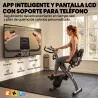 Bicicleta Estática Plegable con 8 Niveles de Resistencia Volante Pantalla LCD Bluetooth Pulsómetro y Sillín Ajus... - Ogal.Es