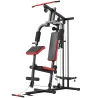 Máquina de Musculación con Polea Alta y Baja Prensa de Pecho y Piernas Compatible con Discos 25 y 50 mm (No Incl... - Ogal.Es