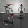 Máquina de Musculación con Polea Alta y Baja Prensa de Pecho y Piernas Compatible con Discos 25 y 50 mm (No Incl... - Ogal.Es