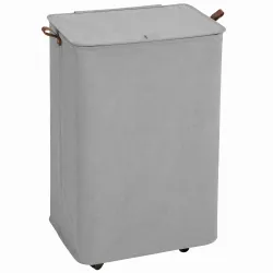 Cesto de Ropa Sucia con Tapa y Ruedas 50L Cesta de Ropa Sucia Plegable con Bolsa con Cordón Extraíble 40x30x65 c... - Ogal.Es