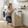 Cesto de Ropa Sucia con Tapa y Ruedas 50L Cesta de Ropa Sucia Plegable con Bolsa con Cordón Extraíble 40x30x65 c... - Ogal.Es