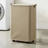 Cesto de Ropa Sucia con Tapa y Ruedas 50L Cesta de Ropa Sucia Plegable con Bolsa con Cordón Extraíble 40x30x65 c... - Ogal.Es