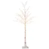 Árbol de Cerezo Artificial con 120 Luces LED Brillo Ajustable Decoración para Interiores 21x21x150 cm Blanco - Ogal.Es