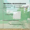 Invernadero de Túnel 6x3x2 m con Puerta Enrollable 8 Ventanas de Malla y Estructura de Acero Galvanizado Verde - Ogal.Es