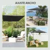 Toldo de Recambio de Sombrilla de 3x2 m Toldo de Repuesto para Sombrilla con Ventilación Superior Protección UV ... - Ogal.Es