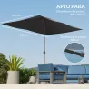 Toldo de Recambio de Sombrilla de 3x2 m Toldo de Repuesto para Sombrilla con Ventilación Superior Protección UV ... - Ogal.Es