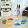 Conjunto de 8 Piezas Piedras de Equilibrio Apilables con Base Antideslizante para Entrenamiento de Equilibrio Mu... - Ogal.Es