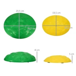Conjunto de 8 Piezas Piedras de Equilibrio Apilables con Base Antideslizante para Entrenamiento de Equilibrio Mu... - Ogal.Es