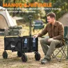 Carro de Jardín Plegable con Ruedas Bloqueables Mango Ajustable Portavasos Carga 80 kg para Campaña 85x50x99 cm ... - Ogal.Es