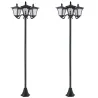 Conjunto de 2 Farolas Solares de Exterior con 3 Luces LED Impermeable IP44 para Camino Terraza 51,5x47x182,5 cm ... - Ogal.Es
