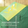Conjunto de Invernadero de Jardín con Estantes y Cubierta de PE con Puerta Enrollable y Ventana 143x138x190 cm V... - Ogal.Es