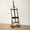 Caballete de Pintura 230 cm con Altura y Ángulo Ajustables Almacenamiento para Adultos Artistas Pintor Marrón - Ogal.Es