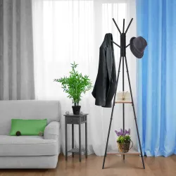 Perchero de Pie Metálico Perchero en Forma de Árbol Dormitorio Oficina para Colgar Ropa Bolsas Sombrero 6 Gancho... - Ogal.Es