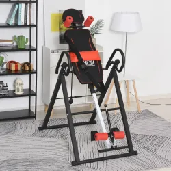 Tabla de Inversión por Gravedad Plegable con Inclinación hasta 90° y Cinturones de Seguridad 79x114x153 cm Rojo ... - Ogal.Es