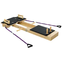Pilates Reformer Multifuncional con Bandas de Resistencia Asas para Casa Gimnasio Natural - Ogal.Es