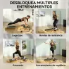 Pilates Reformer Multifuncional con Bandas de Resistencia Asas para Casa Gimnasio Natural - Ogal.Es