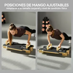Pilates Reformer Multifuncional con Bandas de Resistencia Asas para Casa Gimnasio Natural - Ogal.Es