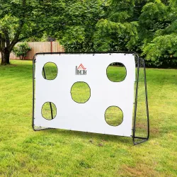 Portería de Fútbol para Niños con Lona de Precisión y Puntería para Entrenamiento y Perfeccionamiento 240x88x174... - Ogal.Es