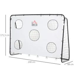 Portería de Fútbol para Niños con Lona de Precisión y Puntería para Entrenamiento y Perfeccionamiento 240x88x174... - Ogal.Es