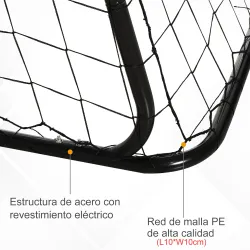 Portería de Fútbol para Niños con Lona de Precisión y Puntería para Entrenamiento y Perfeccionamiento 240x88x174... - Ogal.Es